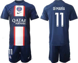Di MARiA #11 Moški Nogometni dresi Paris Saint-Germain PSG Domači 2023 Kratek Rokav + Kratke hlače