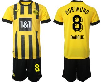Moški Nogometni dresi Borussia Dortmund Domači 2023 Kratek Rokav + Kratke hlače DAHOUD 8
