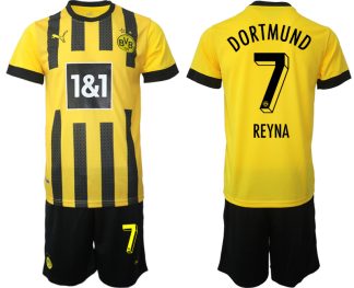 Moški Nogometni dresi Borussia Dortmund Domači 2023 Kratek Rokav + Kratke hlače REYNA 7