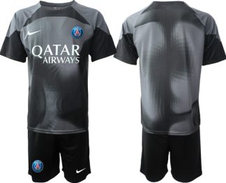 Moški Nogometni dresi kompleti Paris Saint-Germain Vratar Tretji 2023 Kratek Rokav + Kratke hlače