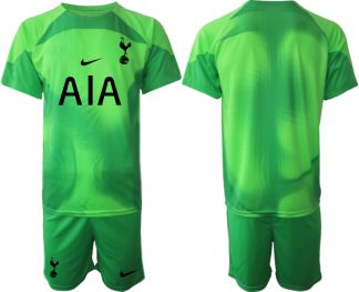 Moški Nogometni dresi kompleti Tottenham Hotspur zelena Kratek Rokav + Kratke hlače