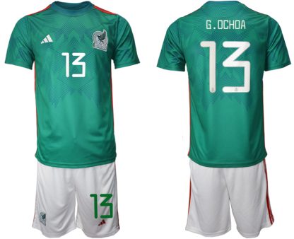 Moški Nogometni dresi Mehika Domači SP 2022 Kratek Rokav + Kratke hlače G.OCHOA 13