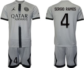 Moški Nogometni dresi Paris Saint-Germain PSG Gostujoči 2023 Kratek Rokav + Kratke hlače SERGIO RAMOS 4