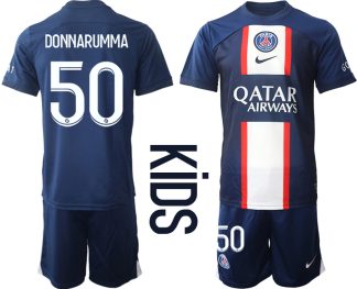Otroški Nogometni dresi Paris Saint-Germain PSG Domači 2023 Kratek Rokav + Kratke hlače DONNARUMMA 50