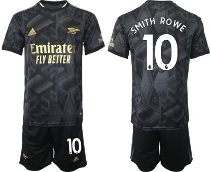 Replika Moški nogometni dresi kompleti Arsenal Gostujoči 2023 Kratek Rokav + Kratke hlače SMITH ROWE 10