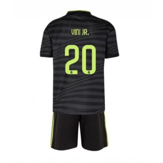 Replika Otroški nogometni dresi kompleti Real Madrid Tretji 2023 Kratek Rokav + Kratke hlače Vinicius Junior 20