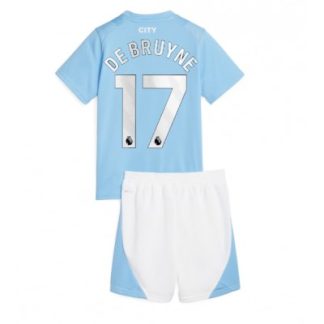 Poceni Otroški Nogometni dresi kompleti Manchester City Domači 2023-24 Kevin De Bruyne 17