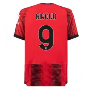 Replika Moški nogometni dresi kompleti AC Milan Domači 2023-24 Kratek Rokav Olivier Giroud 9