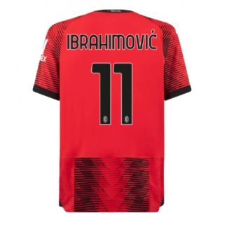 Replika Moški nogometni dresi kompleti AC Milan Domači 2023-24 Kratek Rokav Zlatan Ibrahimovic 11