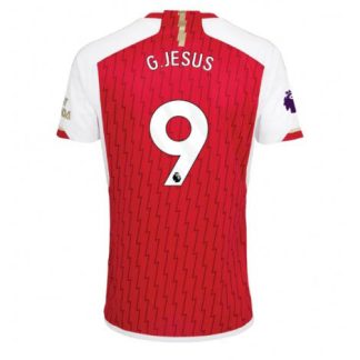 Replika Moški nogometni dresi kompleti Arsenal Domači 2023-24 Kratek Rokav Gabriel Jesus 9