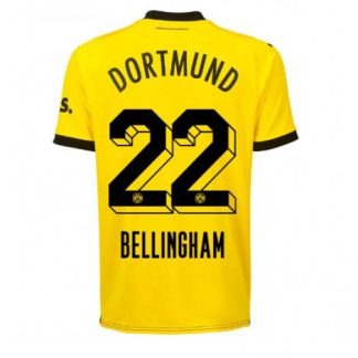 Replika Moški nogometni dresi kompleti Borussia Dortmund Domači 2023-24 Kratek Rokav Jude Bellingham 22