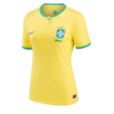 Replika Ženski nogometni dresi kompleti Brazilija Domači SP 2022 Kratek Rokav