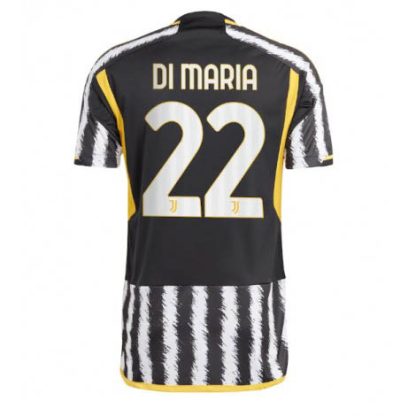 Replika Moški nogometni dresi kompleti Juventus Domači 2023-24 Kratek Rokav Angel Di Maria 22