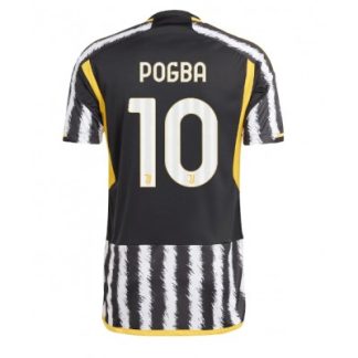Replika Moški nogometni dresi kompleti Juventus Domači 2023-24 Kratek Rokav Paul Pogba 10