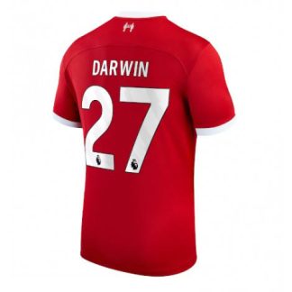 Replika Moški nogometni dresi kompleti Liverpool Domači 2023-24 Kratek Rokav Darwin Nunez 27