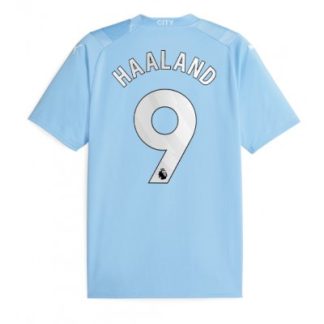 Replika Moški nogometni dresi kompleti Manchester City Domači 2023-24 Kratek Rokav Erling Haaland 9