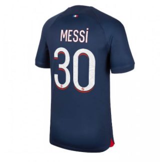 Replika Moški nogometni dresi kompleti Paris Saint-Germain PSG Domači 23-24 Kratek Rokav Lionel Messi 30