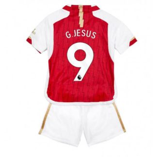 Replika Otroški nogometni dresi kompleti Arsenal Domači 2023-24 Kratek Rokav + Kratke hlače Gabriel Jesus 9