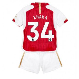 Replika Otroški nogometni dresi kompleti Arsenal Domači 2023-24 Kratek Rokav + Kratke hlače Granit Xhaka 34