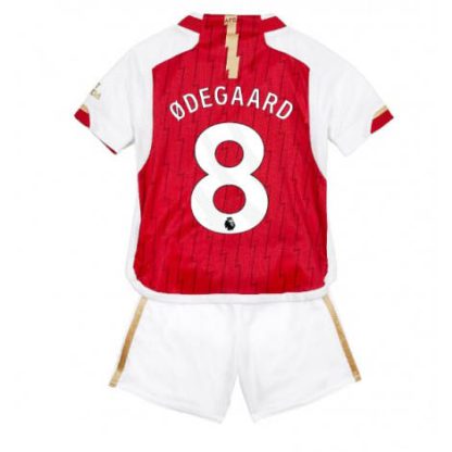 Replika Otroški nogometni dresi kompleti Arsenal Domači 2023-24 Kratek Rokav + Kratke hlače Martin Odegaard 8