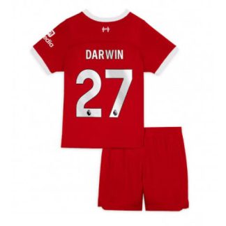 Replika Otroški nogometni dresi kompleti Liverpool Domači 2023-24 Darwin Nunez 27