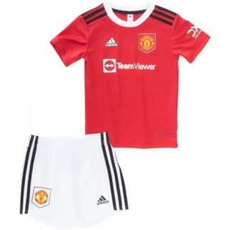 Replika Otroški nogometni dresi kompleti Manchester United Domači 2022-23 Kratek Rokav + Kratke hlače