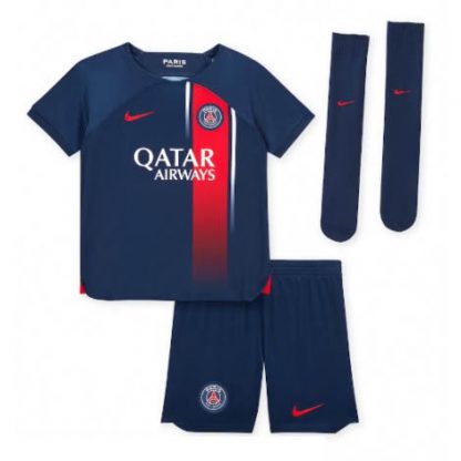 Replika Otroški nogometni dresi kompleti Paris Saint-Germain PSG Domači 23-24 Lionel Messi 30-1