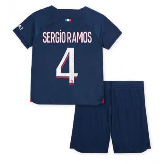 Replika Otroški nogometni dresi kompleti Paris Saint-Germain PSG Domači 23-24 Sergio Ramos 4