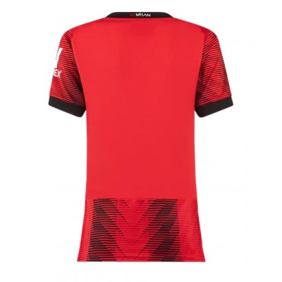 Replika Ženski nogometni dresi kompleti AC Milan Domači 2023-24 Kratek Rokav-1