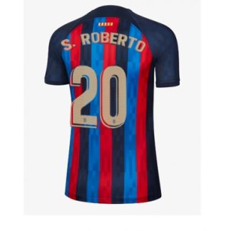 Replika Ženski nogometni dresi kompleti Barcelona Domači 2022-23 Kratek Rokav Sergi Roberto 20