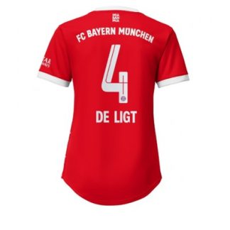 Replika Ženski nogometni dresi kompleti Bayern Munich Domači 2022-23 Kratek Rokav Matthijs de Ligt 4