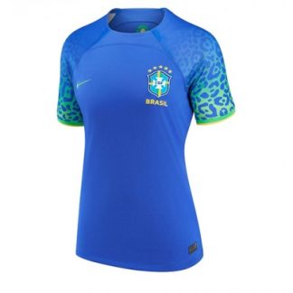 Replika Ženski nogometni dresi kompleti Brazilija Gostujoči SP 2022 Kratek Rokav