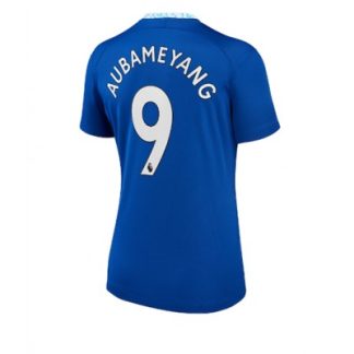 Replika Ženski nogometni dresi kompleti Chelsea Domači 2022-23 Kratek Rokav Aubameyang 9