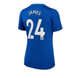 Replika Ženski nogometni dresi kompleti Chelsea Domači 2022-23 Kratek Rokav Reece James 24