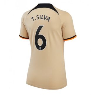 Replika Ženski nogometni dresi kompleti Chelsea Tretji 2022-23 Kratek Rokav Thiago Silva 6