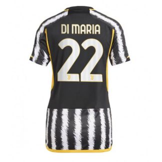 Replika Ženski nogometni dresi kompleti Juventus Domači 2023-24 Kratek Rokav Angel Di Maria 22