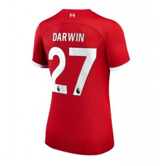 Replika Ženski nogometni dresi kompleti Liverpool Domači 2023-24 Kratek Rokav Darwin Nunez 27