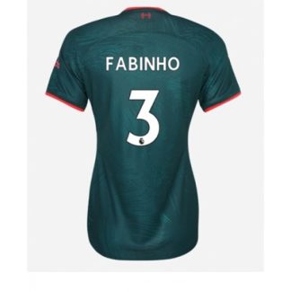 Replika Ženski nogometni dresi kompleti Liverpool Tretji 2022-23 Kratek Rokav Fabinho 3