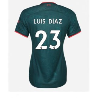 Replika Ženski nogometni dresi kompleti Liverpool Tretji 2022-23 Kratek Rokav Luis Diaz 23