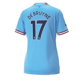 Replika Ženski nogometni dresi kompleti Manchester City Domači 2022-23 Kratek Rokav Kevin De Bruyne 17