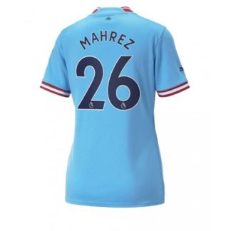 Replika Ženski nogometni dresi kompleti Manchester City Domači 2022-23 Kratek Rokav Riyad Mahrez 26