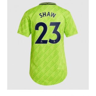 Replika Ženski nogometni dresi kompleti Manchester United 2022-23 Kratek Rokav Luke Shaw 23