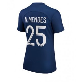Replika Ženski nogometni dresi kompleti Paris Saint-Germain PSG Domači 2022-23 Kratek Rokav Nuno Mendes 25