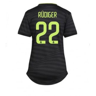 Replika Ženski nogometni dresi kompleti Real Madrid Tretji 2022-23 Kratek Rokav Antonio Rudiger 22