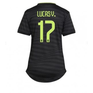 Replika Ženski nogometni dresi kompleti Real Madrid Tretji 2022-23 Kratek Rokav Lucas Vazquez 17