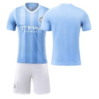 Moški Nogometna dresi kompleti Manchester City Domači Kratek rokav + hlače 2023-24