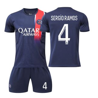 Moški Nogometni dresi kompleti Paris Saint-Germain PSG Domači dresi tisk SERGIO RAMOS 4 2023-24