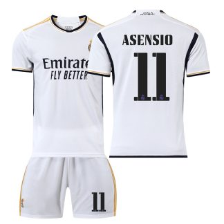 Otroški Nogometni dresi Real Madrid Domači 23-24 Kratek Rokav + Kratke hlače ASENSIO 11 prodajo