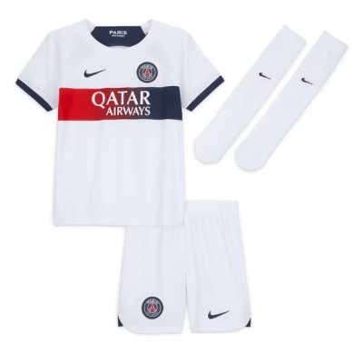 Paris Saint-Germain Otroški Nogometni dresi kompleti PSG Gostujoči 2023-24 Kylian Mbappe 7