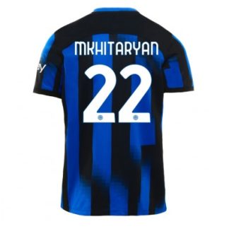 Poceni Moški Nogometni dresi Inter Milan 2023-24 Domači Kratek Rokav Henrikh Mkhitaryan 22